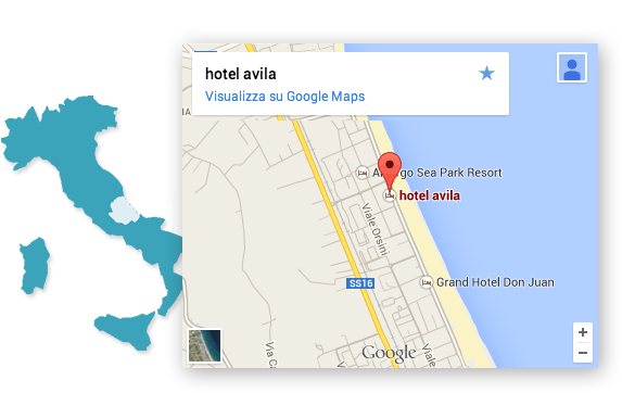 Hotel Avila Mappa